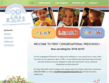 Tablet Screenshot of firstcongregationalpreschool.org